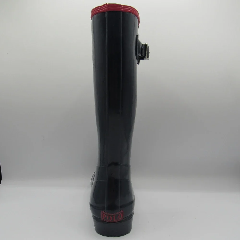 Polo Ralph Lauren Rain Boots Kids 2 Navy Blue Excellent Waterproof Big Pony Logo